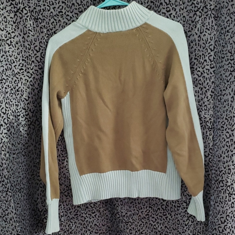 Athleta Sz M full zip sweater flower design - Picture 6 of 8